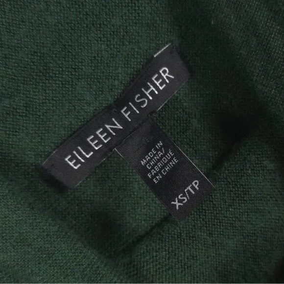 EILEEN FISHER MERINO WOOL Blend Turtleneck Long Sleeve Tunic Top Size XS/TP - Picture 5 of 8